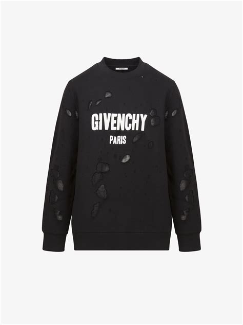 givenchy paris felpa|GIVENCHY PARIS destroyed sweatshirt.